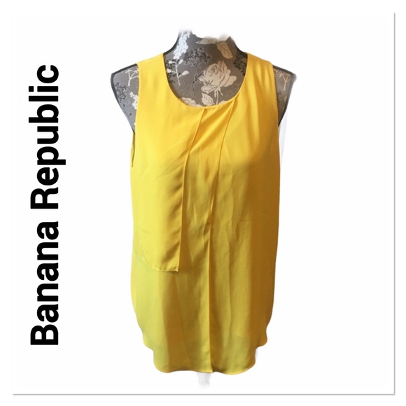Banana Republic Tops - BANANA REPUBLIC Yellow Sleeveless Blouse medium